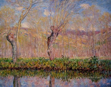  Bancos Pintura - Las orillas del río Epte en primavera Claude Monet